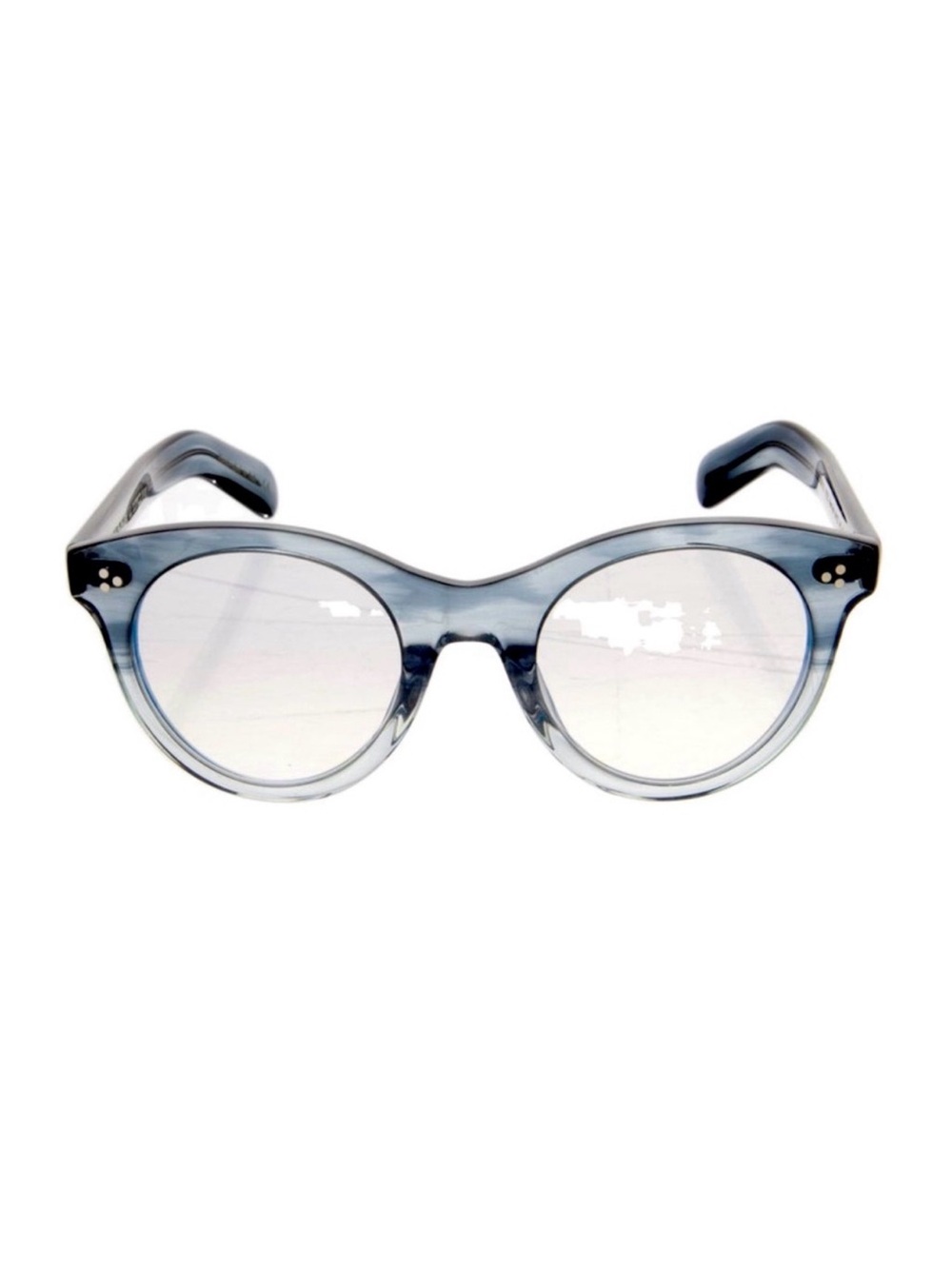 Oliver Peoples Translucent Blue Round Acetate Women's Glasses